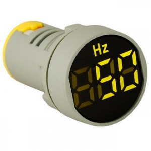 DMS-402, Цифровой LED частотомер AC 0-99Гц, AD16-22HZM, желтый, установка на панель в отв d=22мм