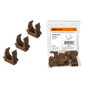 Крепеж-клипса для трубы 16 мм (10шт) "ЭКО" (бук) SQ0405-0041