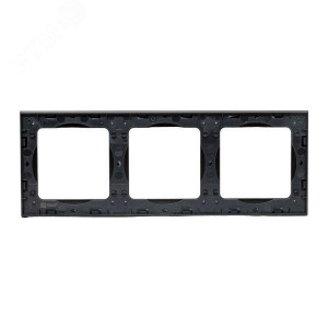 Рамка 3-м Стокгольм металл. черн. PROxima EZM-G-304-10