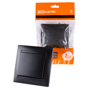 Выключатель 1 кл. 10А графит "Лама" SQ1815-0601