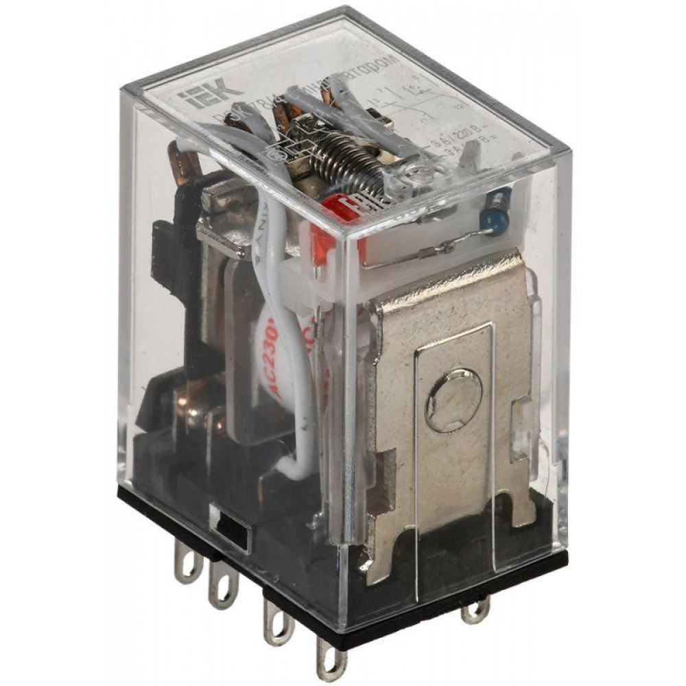 Изображение товара Реле промежуточное РЭК 78-4(MY4) 3А 230В AC с индикацией IEK для автоматики