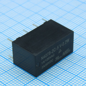 JRC-19F-2C-5VDC-0.2, Реле миниатюрное 3А две контактных группы на переключение катушка 5В 0.2Вт