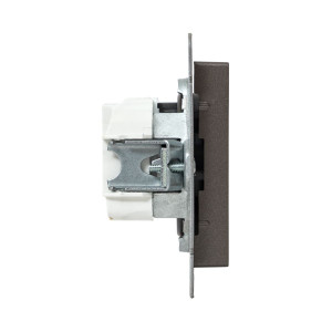 Механизм розетки, 16А, без заземления, без шторок, мокко Эпика EKF UP1-SOM-100