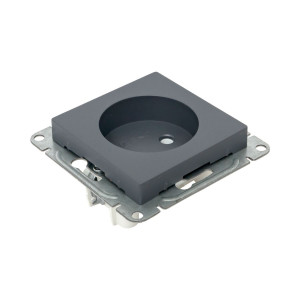 Механизм розетки, 16А, без заземления, без шторок, графит Эпика EKF UP1-SOG-100