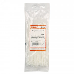 Хомут кабельный 2.5х160 полиамид бел. 25206SR