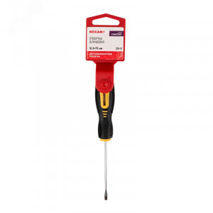 Отвертка шлицевая SL 3х75мм двухкомпонентная рукоятка 12-4721
