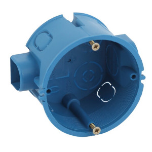 Коробка установочная КУТС 68х45мм для твердых стен саморез., стыковочные узлы синяя IP20 (200/4000) Б0039186