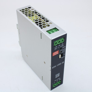 XDR-120E-36, Преобразователь AC-DC на DIN-рейку 120Вт, выход 36В/3.33A, рег. вых 36…42В, вход 85…264В AC, 47…63Гц /120…370В DC, DC OK, изоляция 4000В AC, 30х125,2х116мм, -40…+70°С