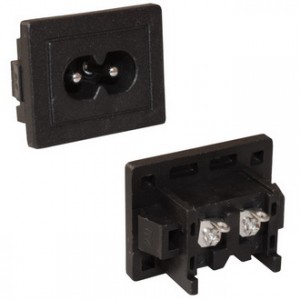 AC-036, Разъем питания серии AC, вилка 2-х полюсная на защелках, 10А 250В