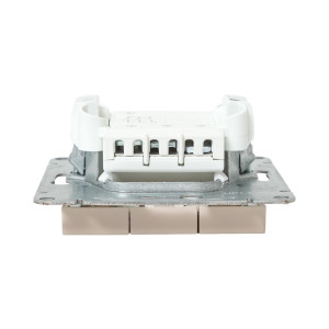 Механизм выключателя, тр-хклавишный, кремовый Эпика EKF UP1-SWI-31