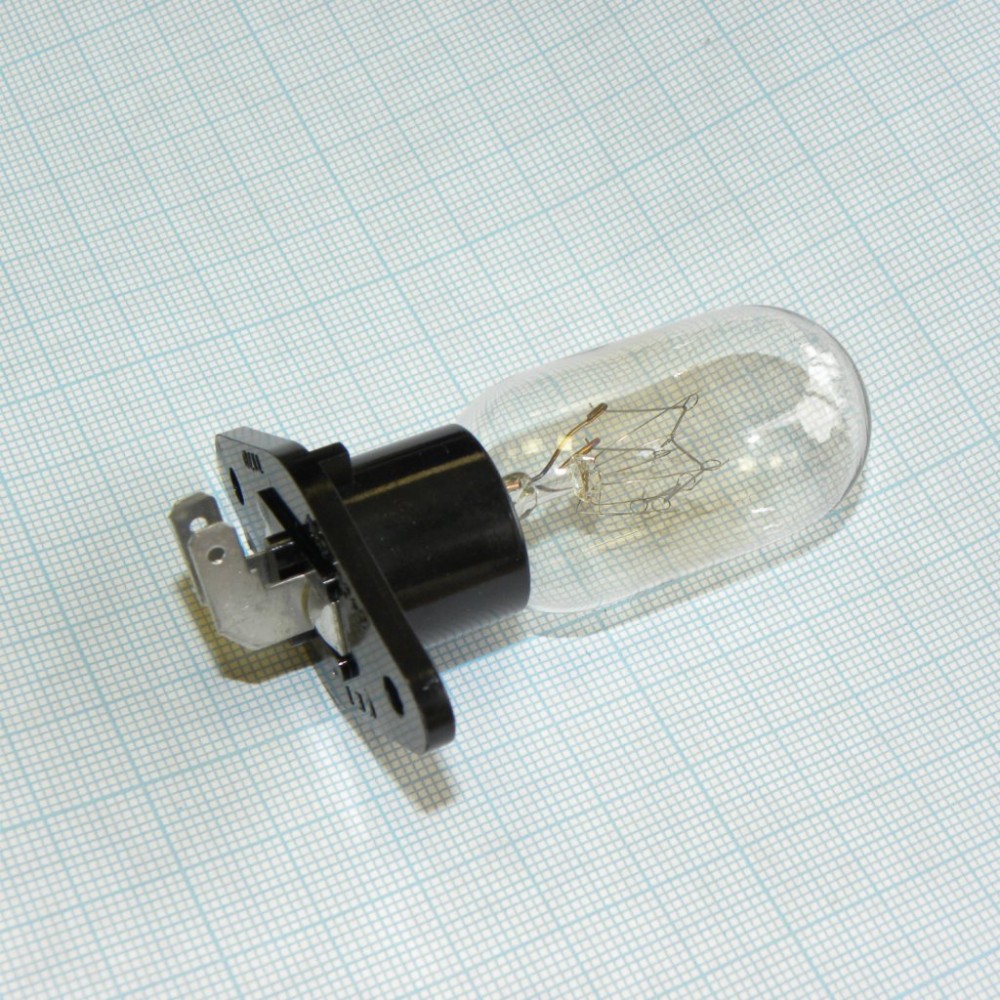 Лампа для СВЧ печи 220-250V 20W угл конт, лампа для СВЧ печи с фланцем .