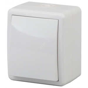 11-1403-01 Переключатель IP54, 10АХ-250В, ОУ, Эксперт, белый (16/160/2560) Б0020673