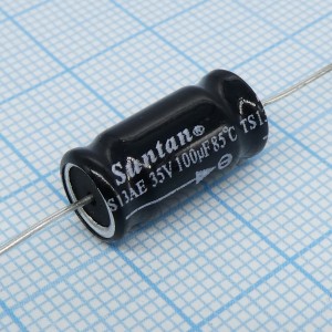 TS13AE1V101MSB000R, Электролитический конденсатор с аксиальными выводами 35В 100мкФ 8*16