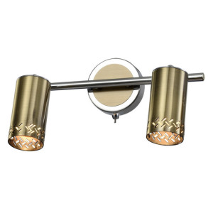 Светильник настенно-потолочный спот Alosia 7019-702 2* GU10 25 Вт поворотный с выключателем Б0051218