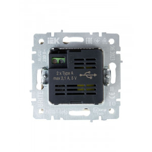 Розетка BRITE USB A+A 3.1А РЮ10-1-БрКр беж. BR-U21-D31-K10