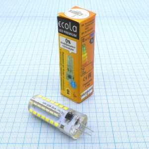 Лампа LED Ecola 4W хол 220V (237), G4,4200K,55*16,320°, силикон