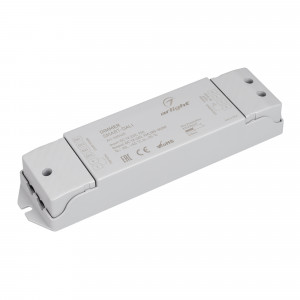 Диммер SMART-DALI (12-24V, 1x15A) 028420, Диммер DALI для одноцветных светодиодных лент. 1 адрес устройства, 1 канал управления. Питание/выход DC 12-24V, ток нагрузки 1x15A, максимальная суммарная мощность нагрузки 180-360W. Размер 175х45х27 мм.