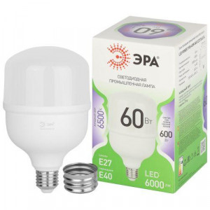 Лампа светодиодная высокой мощности LED 60 Вт 6000Лм 6500К T100 холодный E27/E40 (переходник) 170-265В LED POWER T100-60W-865-E27/E40 Green Line Б0066980