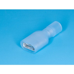 TAI-2I8, Клемма ножевая 6,3мм, гнездо на провод 1,5-2,5мм, полностью изолированная под контакт 0,8мм, кратно 100шт