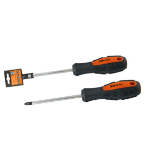 Отвертка крестовая двухкомпонентная, CR-V тип PH0x100, серия "Алмаз" SQ1006-1102