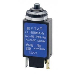 1140-G111-P1M1-5A, Автоматические выключатели Thermal circuit breaker for threadneck panel mounting, push to reset, single pole