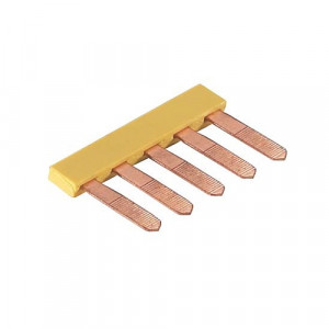Соединительная перемычка IVB WK4..5, Соединительный мостик, для установки в зажимную клетку, толщина 0,5 мм, изолированный, 5 полюсов, для клемм: WK 4 / U; WK 4 TK, цвет: желтый
