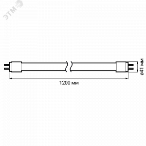 Лампа светодиодная LED 18вт G13 белый (4000K)     установка возможна после демонтажа ПРА 5032804