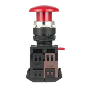 Кнопка AEAL-22 красная с фиксацией NO+NC Грибок PROxima pbn-aeal-r