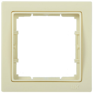 РУ-1-БК Рамка 1 мест. квадратная BOLERO Q1 кремовый EMB12-K33-Q1