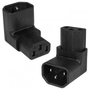 AC-040, Разъем питания серии AC, угловой переходник стандарта C13 на C14, 10А 250В