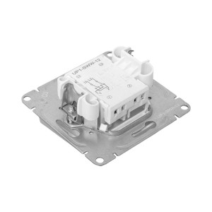 Механизм выключателя, одноклавишный, перекр-стный, алюминий Эпика EKF UP1-SWA-12