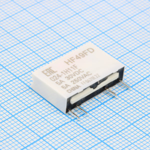 HF49FD/024-1H11F, Реле силовое катушка 24В 1A один контакт на замыкание