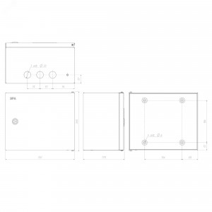 Корпус металлический ЩМПг-02 250х300х175 IP54 NO_SIMPLE_STM_SHMPg-02_IP54 Б0041665