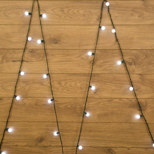 Гирлянда Шарики 25 мм, 5м, темно-зеленый ПВХ, 25 диодов, цвет Белый, Без контроллера 303-555