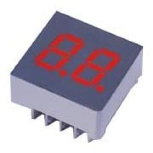 LDD-HTF304NI, Светодиодные дисплеи и аксессуары .30" 7-seg,c/c H-Tmp 635nm Red Gry/Wh