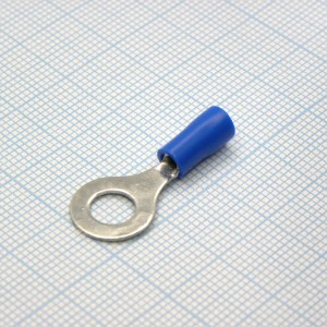 RV1.25-6  Blue, наконечник кабельный кольцевой с изоляцией d=6.4мм, сеч. пров.0.5-1.5мм2
