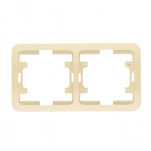 Рамка 2-м Mimoza горизонт. крем 32012