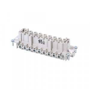 Розеточная контактная вставка BAS BUS 16 2,5 64, Розеточная контактная вставка, винтовая фиксация, 16/2 полюсов + PE, типоразмер 24B, 400/690V, 16A, сечение обслуживаемых проводников 0,5-2,5 мм кв, тип покрытия контактов: олово,