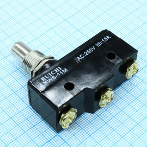LXW5-11M, Микропереключатель ON-(ON) (15A 125/250В) одна контактная группа