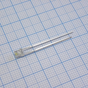 FYL-3034UWC1E, Светодиод 3мм/белый/9500K/1000мкд/прозрачный/85°/цилиндр с конусообразным углублением