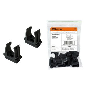 Крепеж-клипса для трубы ПНД 20 мм (10 шт.) черная SQ0405-0112