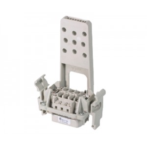 Вилочная контактная вставка Z5.571.6556.0, Вилочная контактная вставка, обжимная фиксация, 16 полюсов + PE, типоразмер 16B, 500V, 16A, (обжимные контакты поставляются отдельно), с защелками, с разгрузкой от натяжения, с монтажной рамкой