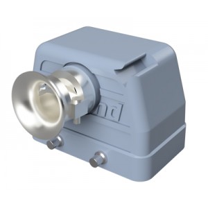 Крышка разъема 70.351.1035.3, Крышка разъема на кабель, типоразмер 10B, без уплотнителя, 1 кабельный ввод M25x1,5, с разгрузкой на изгиб, IP54, расположен по длинной стороне корпуса, без защелок (упоры для двух защелок), материал корпуса: алюминиевый сплав