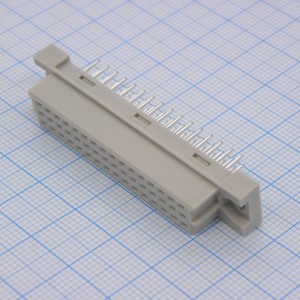 DS1120-48F0V13, Разъем (розетка)  DIN 41612 тип R 48pin (3х16), шаг 2.54мм трехрядный прямой (ряд АBC)
