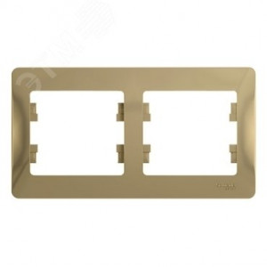 Рамка 2-м Glossa горизонт. титан SE GSL000402