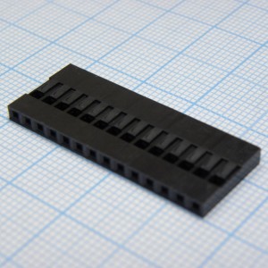 I-DS1071-SCB01X14, Корпус разъема, розетка на кабель, шаг 2,54мм, однорядный 14 контактов, требуются контакты T-DS1071-SC600