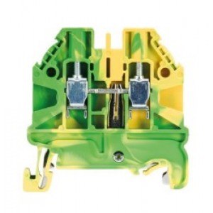 Клемма WT 2,5 PE, Заземляющая клемма, тип фиксации провода: винтовой, номинальное сечение: 2,5 мм кв., 1000V, ширина: 5 мм, цвет: желто-зеленый, тип монтажа: DIN 35