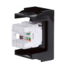 Розетка компьютерная 1-м 1мод. Viva RJ45 кат.5E черн. 45238