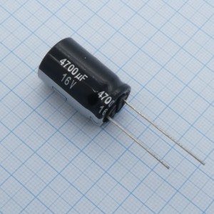 ECA1CHG472, Конденсатор радиальный алюминиевый 4700мкф 16в 20% (16Х25 мм)