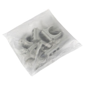 Держатель для труб (клипса) d25мм сер. (уп.10шт) Plast derj-z-25n-r